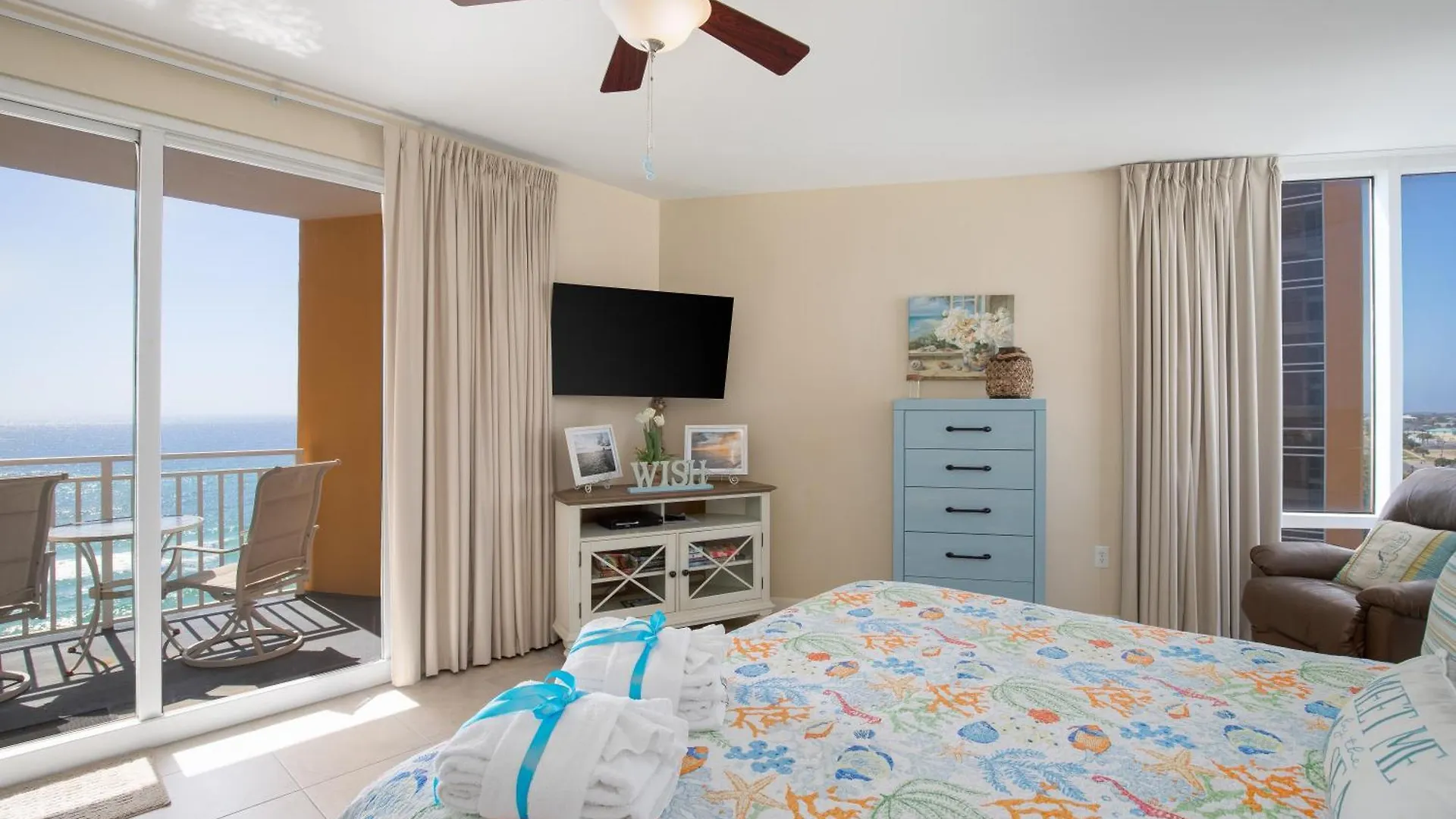 Water Park On-Site! 2 Beachfront Master Suites! Corner Balcony Views! Panama City Beach